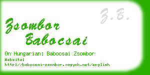 zsombor babocsai business card